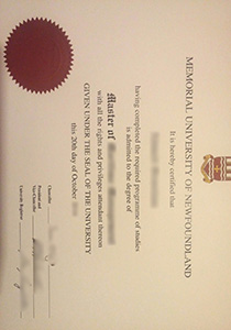 Fake Memorial University of Newfoundland Diploma