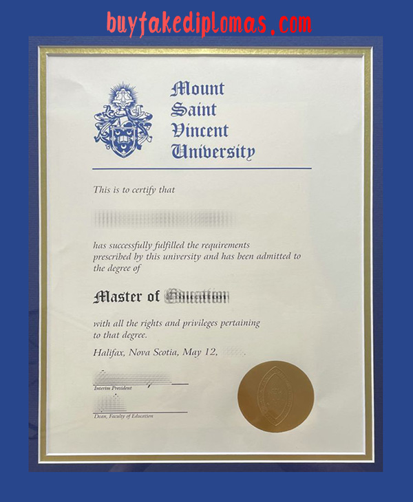 Mount Saint Vincent University Diploma, Buy Fake Mount Saint Vincent University Diploma