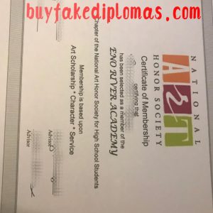 National Art Honor Society Certificate, Buy Fake National Art Honor Society Certificate