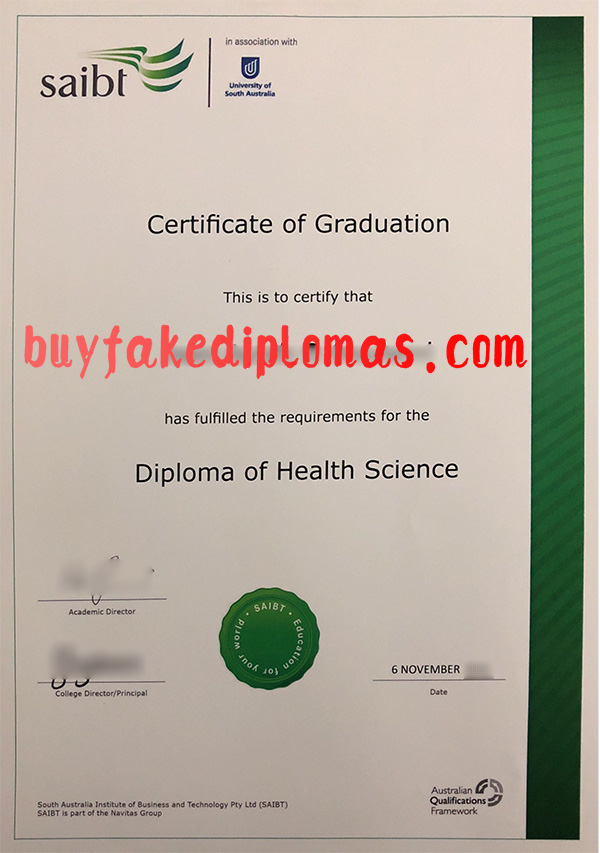 South Australian Institute of Business and Technology Diploma, Fake South Australian Institute of Business and Technology Diploma