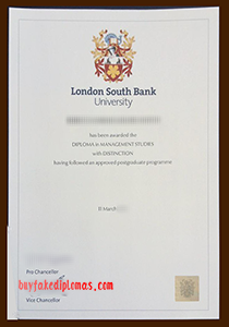 South Bank University Diploma, Buy Fake South Bank University Diploma