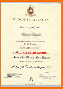 St. Pauls University Degree, Buy Fake St. Pauls University Degree