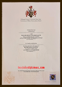 Fake University of Wales Trinity Saint David Degree