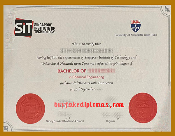 Fake Singapore Institute of Technology and University of Newcastle upon Tyne Joint Degree