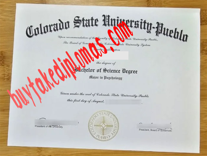 Colorado State University Pueblo fake diploma