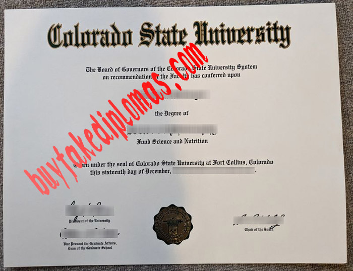 Colorado State University fake diploma