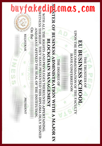 EU Business School MBA Degree, Buy Fake EU Business School MBA Degree