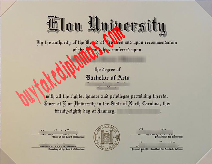 Elon University fake diploma