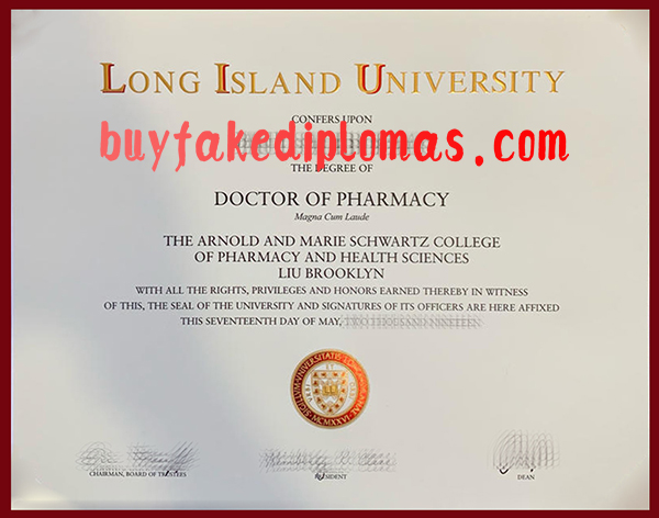 Long Island University Diploma, Fake Long Island University Diploma