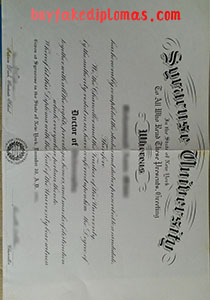 Fake Syracuse University Doctor Degree