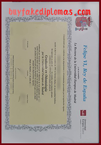 Universidad Europea de Madrid Degree, Buy Fake Universidad Europea de Madrid Degree