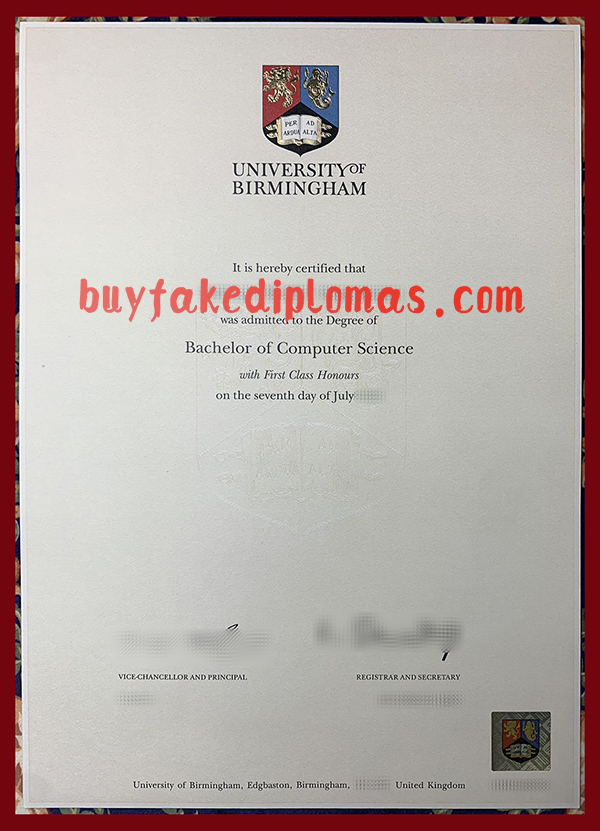 University of Birmingham Degree, Fake University of Birmingham Degree