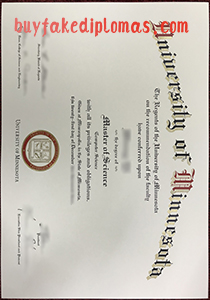 Fake University of Minnesota Diploma Certificate