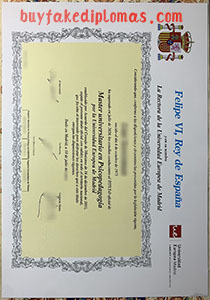 Fake Universidad Europea de Madrid Degree