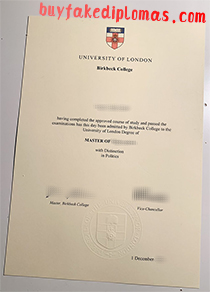 Fake University of London Birkbeck College Degree