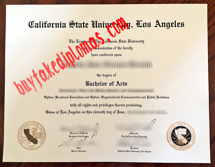 Fake California State University Los Angeles Degree