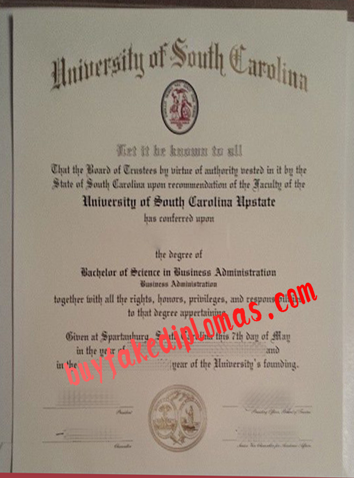 Fake University of South Carolina-Spartanburg  Degree