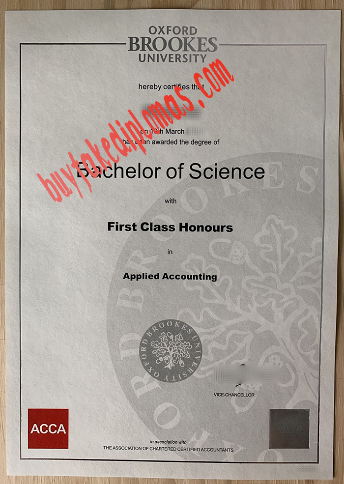 Oxford Brookes University fake diploma
