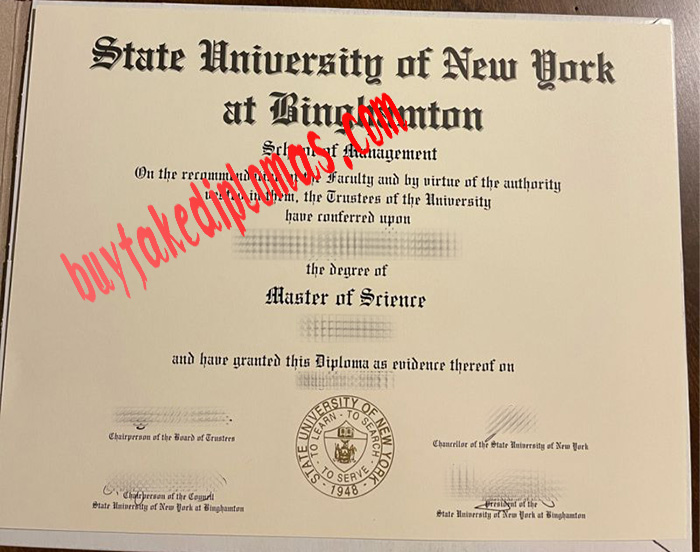 State University of New York Binghamton fake degree