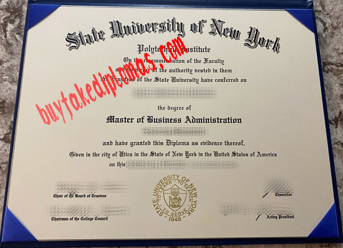 State University of New York Polytechnic Institute fake diploma