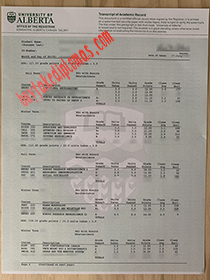 University of Alberta fake transcript
