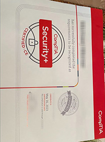 CompTia fake certificate
