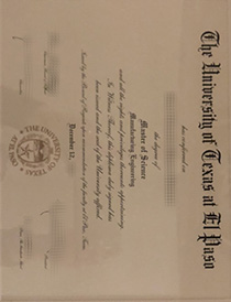 University of Texas at El Paso fake diploma