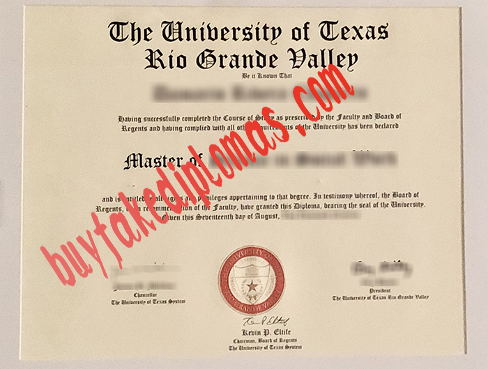 University of Texas Rio Grande Valley fake diploma