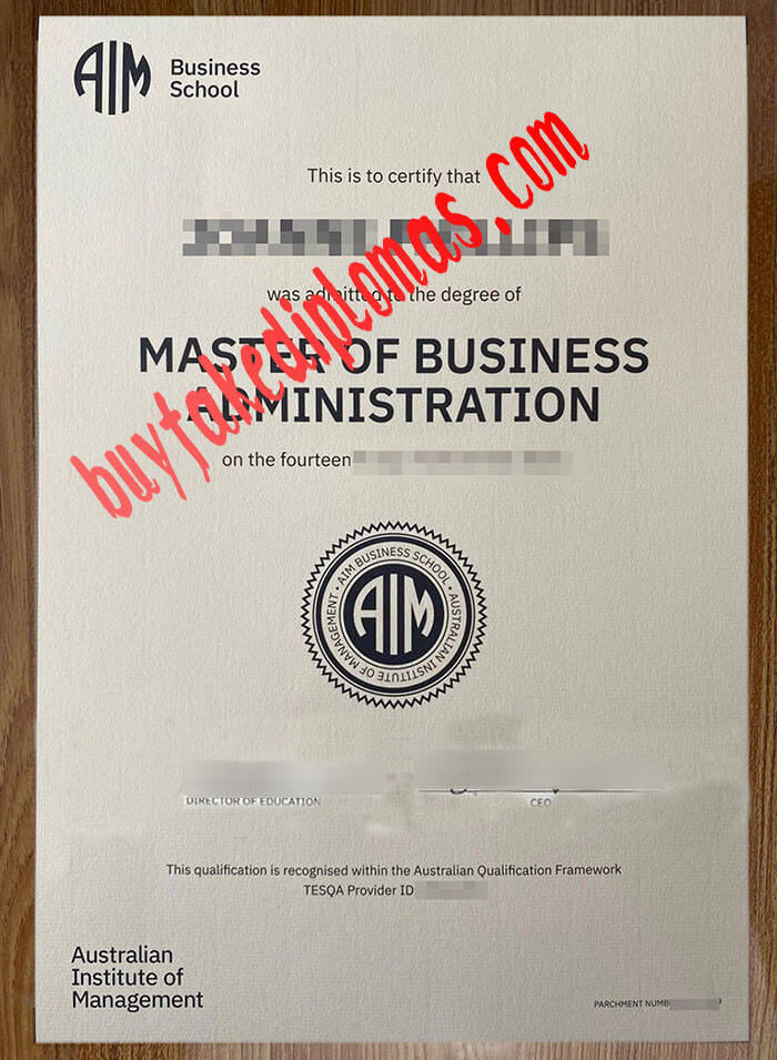 Australia Institute Management Business School fake diploma