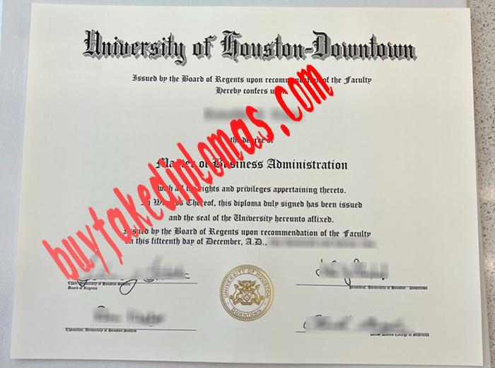 University of Houston Downtown fake diploma